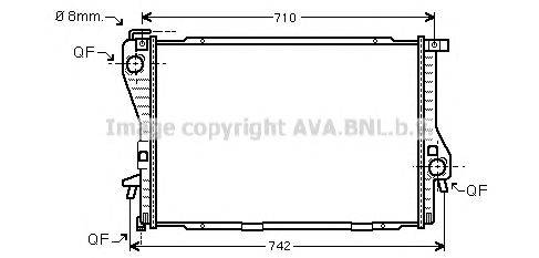 Радиатор, охлаждение двигателя AVA QUALITY COOLING BWA2301