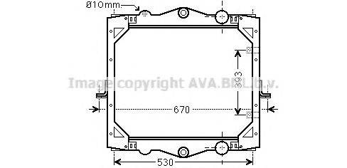 Радиатор, охлаждение двигателя AVA QUALITY COOLING DF2041