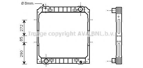 Радиатор, охлаждение двигателя AVA QUALITY COOLING IV2038