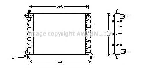 Радиатор, охлаждение двигателя AVA QUALITY COOLING LC2075