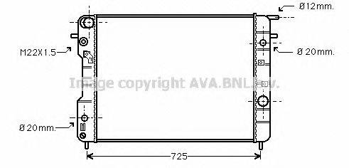 Радиатор, охлаждение двигателя AVA QUALITY COOLING OL2407