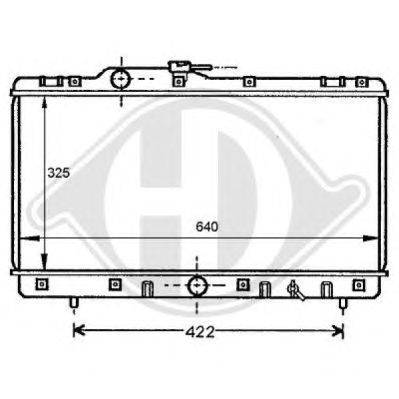 Радиатор, охлаждение двигателя DIEDERICHS 8137147