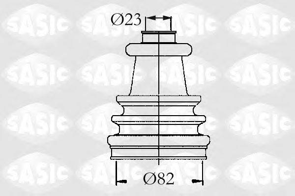 Комплект пылника, приводной вал SASIC 4003420