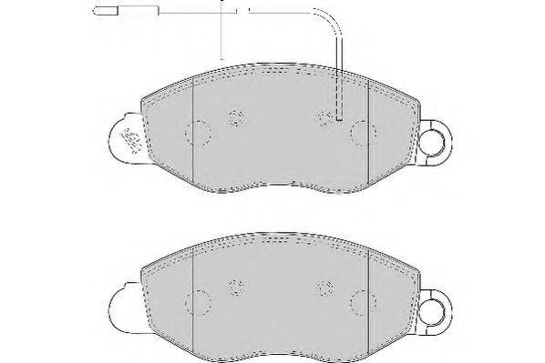 Комплект тормозных колодок, дисковый тормоз DURON 23434