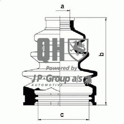 Комплект пылника, приводной вал JP GROUP QJB499