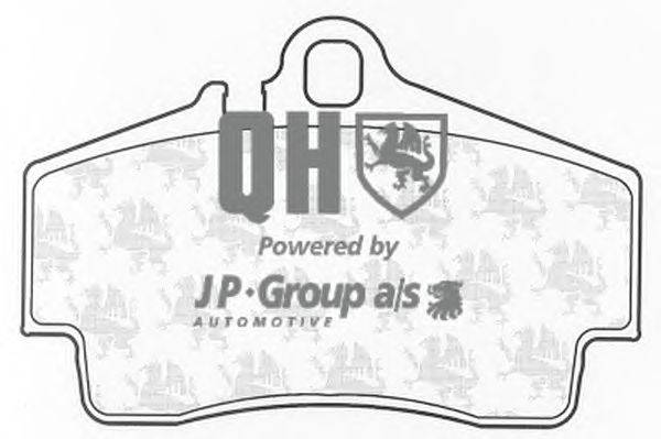 Комплект тормозных колодок, дисковый тормоз JP GROUP BP1190