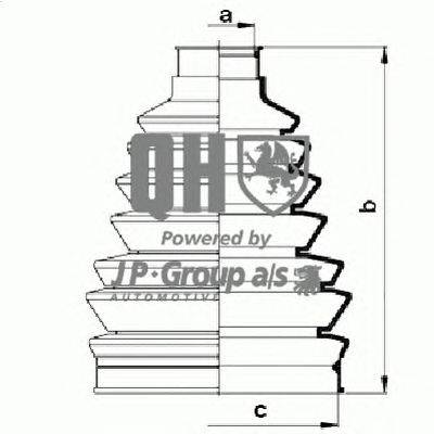 Комплект пылника, приводной вал JP GROUP QJB2742