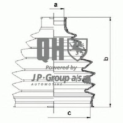 Комплект пылника, приводной вал JP GROUP QJB1057