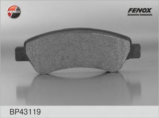 Комплект тормозных колодок, дисковый тормоз FENOX BP43119