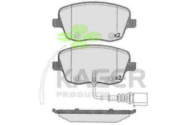 Комплект тормозных колодок, дисковый тормоз KAGER 23581
