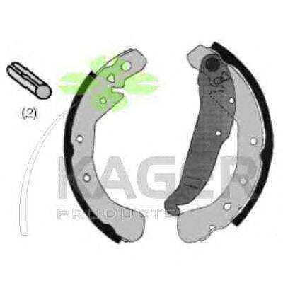 Комплект тормозных колодок KAGER 340203