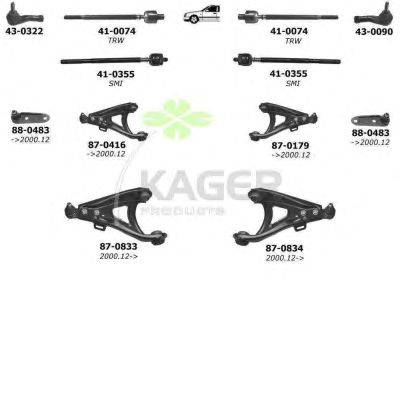 Подвеска колеса KAGER 800037