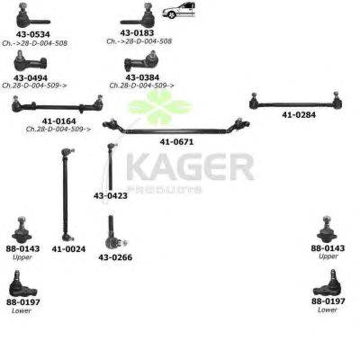 Подвеска колеса KAGER 800161