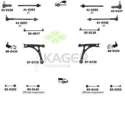 Подвеска колеса KAGER 800291