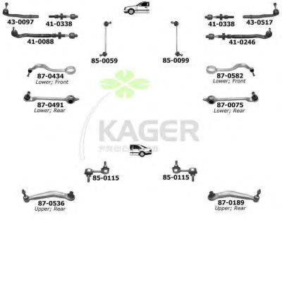 Подвеска колеса KAGER 801095