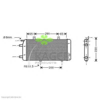 Радиатор, охлаждение двигателя KAGER 312358