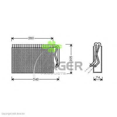Испаритель, кондиционер KAGER 94-5641