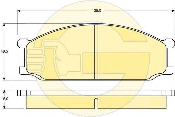 Комплект тормозных колодок, дисковый тормоз GIRLING 6102049