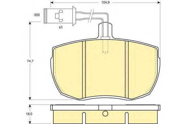 Комплект тормозных колодок, дисковый тормоз GIRLING 21160