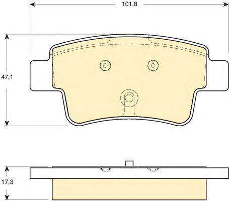 Комплект тормозных колодок, дисковый тормоз GIRLING 6116564