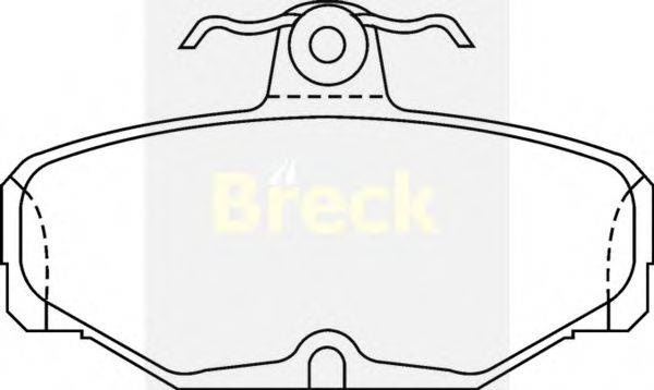 Комплект тормозных колодок, дисковый тормоз BRECK 2098100