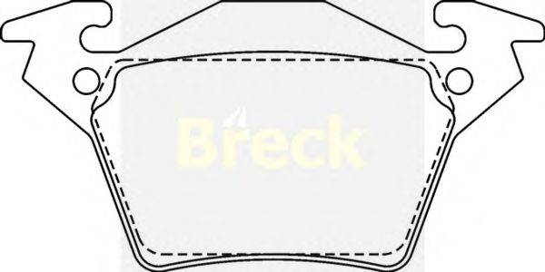 Комплект тормозных колодок, дисковый тормоз BRECK 23020