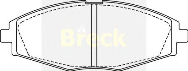 Комплект тормозных колодок, дисковый тормоз BRECK 232410070200