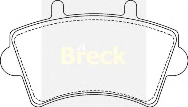 Комплект тормозных колодок, дисковый тормоз BRECK 236130070300