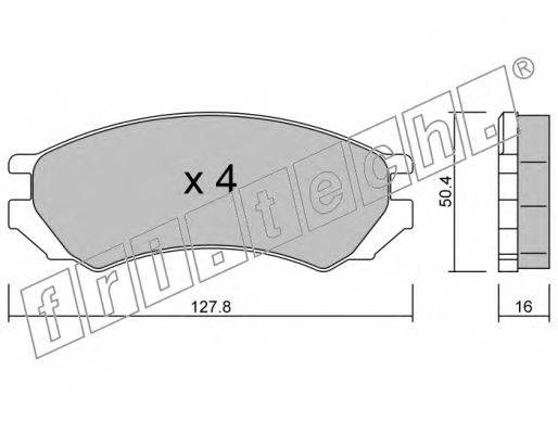 Комплект тормозных колодок, дисковый тормоз fri.tech. 184.0