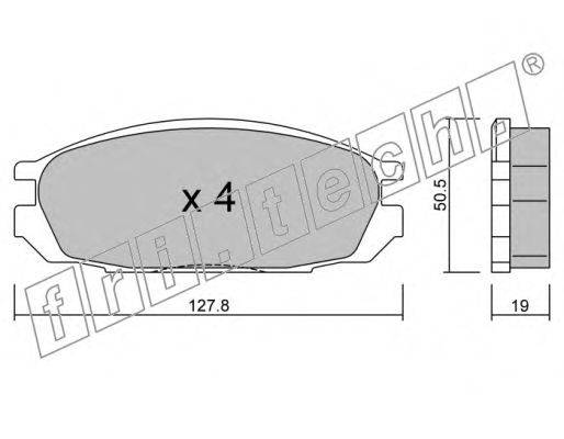 Комплект тормозных колодок, дисковый тормоз fri.tech. 424.0