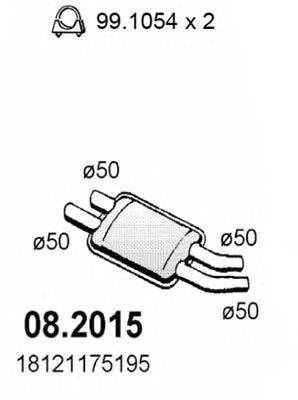 Предглушитель выхлопных газов ASSO 082015