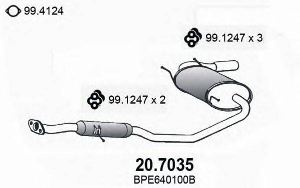 Глушитель выхлопных газов конечный ASSO 207035