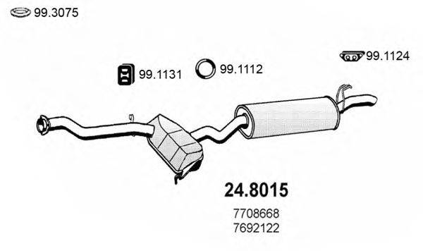 Средний / конечный глушитель ОГ ASSO 248015