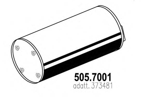Средний / конечный глушитель ОГ ASSO 505.7001