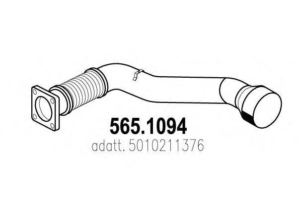 Труба выхлопного газа ASSO 565.1094