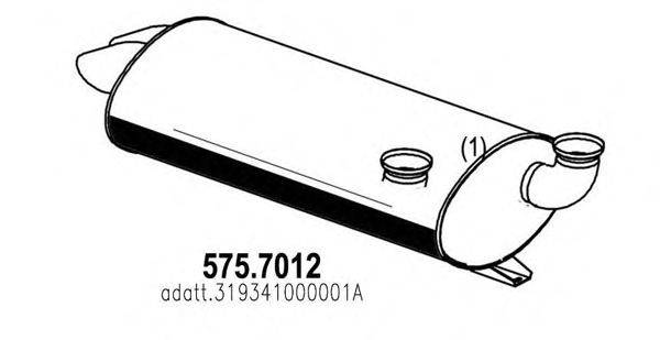 Средний / конечный глушитель ОГ ASSO 575.7012