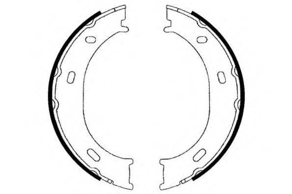 Комплект тормозных колодок, стояночная тормозная система E.T.F. 09-0574