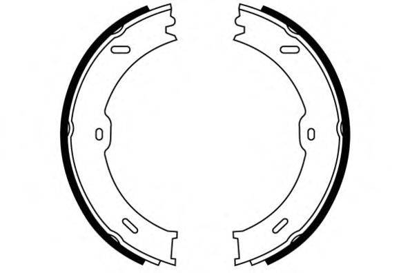 Комплект тормозных колодок; Комплект тормозных колодок, стояночная тормозная система E.T.F. 09-0655