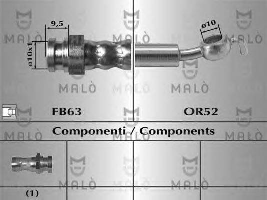 Тормозной шланг MALÒ 80043