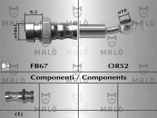 Тормозной шланг MALÒ 80787