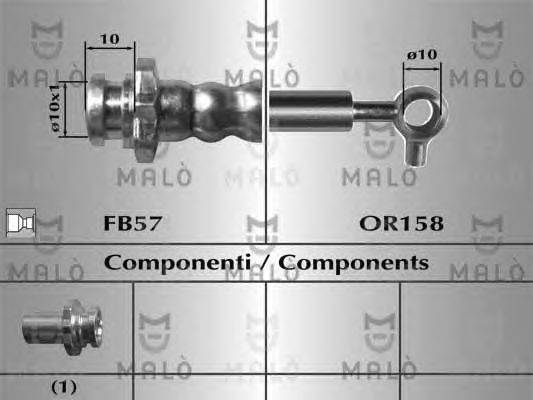 Тормозной шланг MALÒ 80819