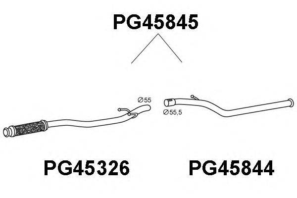 Труба выхлопного газа VENEPORTE PG45845
