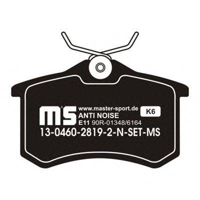 Комплект тормозных колодок, дисковый тормоз MASTER-SPORT 13046028192NSETMS