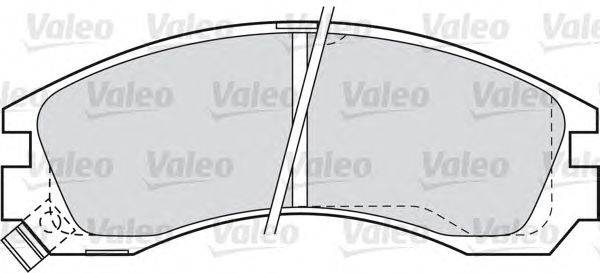 Комплект тормозных колодок, дисковый тормоз VALEO 21363