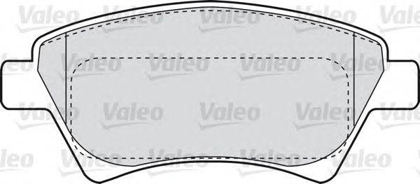 Комплект тормозных колодок, дисковый тормоз VALEO 598558