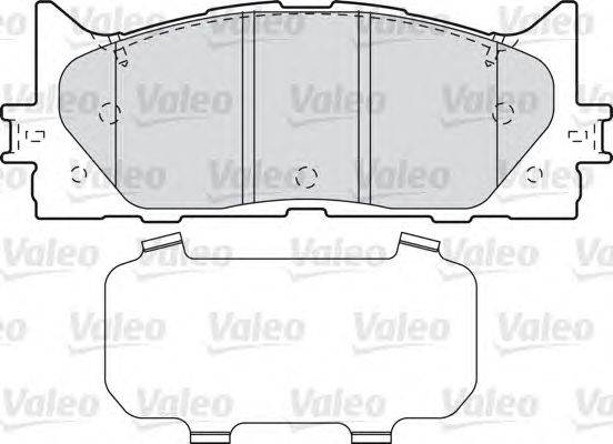 Комплект тормозных колодок, дисковый тормоз VALEO 598890