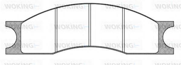 Комплект тормозных колодок, дисковый тормоз WOKING JSA910301