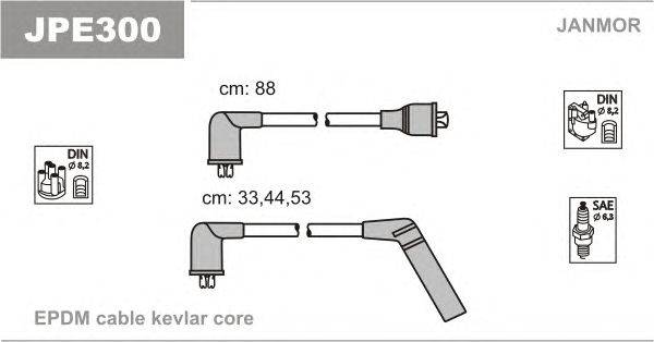 Комплект проводов зажигания JANMOR JPE300