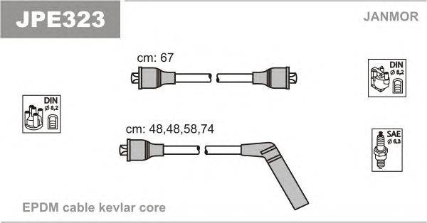 Комплект проводов зажигания JANMOR JPE323