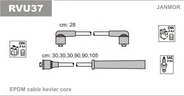 Комплект проводов зажигания JANMOR RVU37